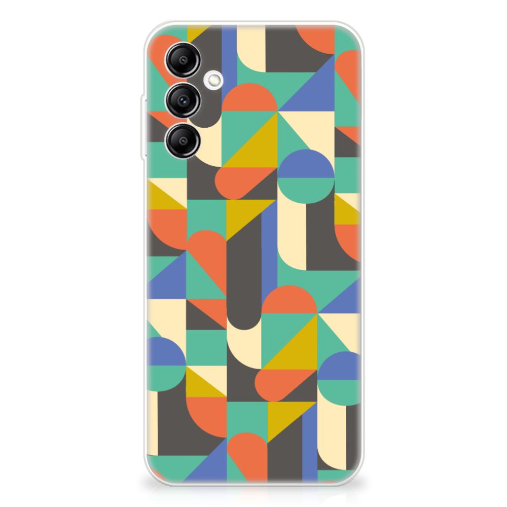 Samsung Galaxy A14 5G TPU bumper Funky Retro case with colorful geometric pattern