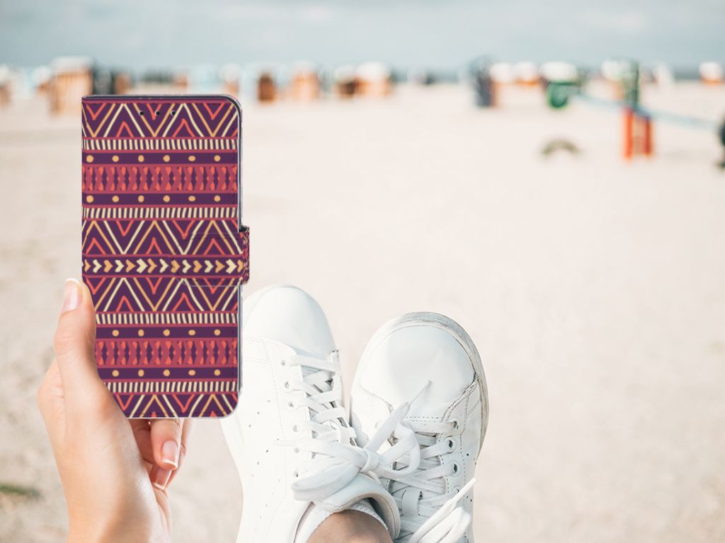 Xiaomi Redmi 8A Telefoon Hoesje Aztec Paars