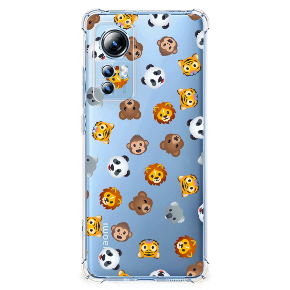 Doorzichtige Silicone Hoesje voor Xiaomi 12 Lite Dieren Emojis B2C Telecom