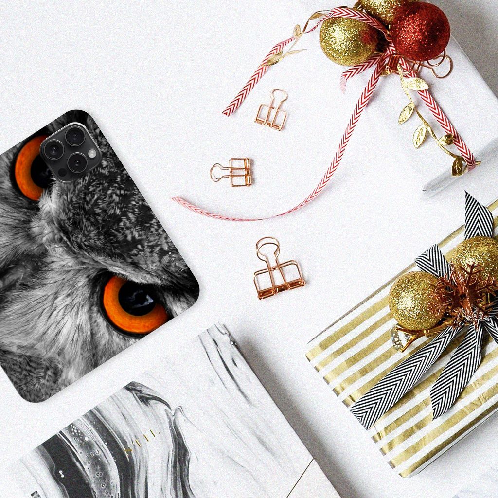 iPhone 15 Pro Hoesje maken Uil met uil design, perfect voor nachtbrakers 🌙