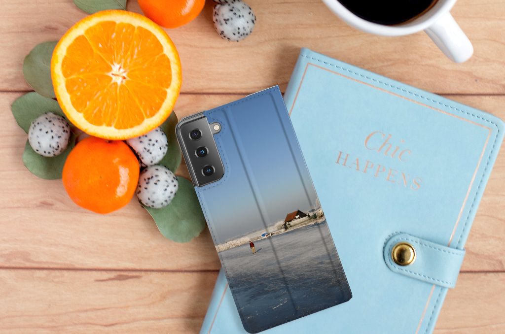 Samsung Galaxy S21 Plus Book Cover Schaatsers - B2C Telecom