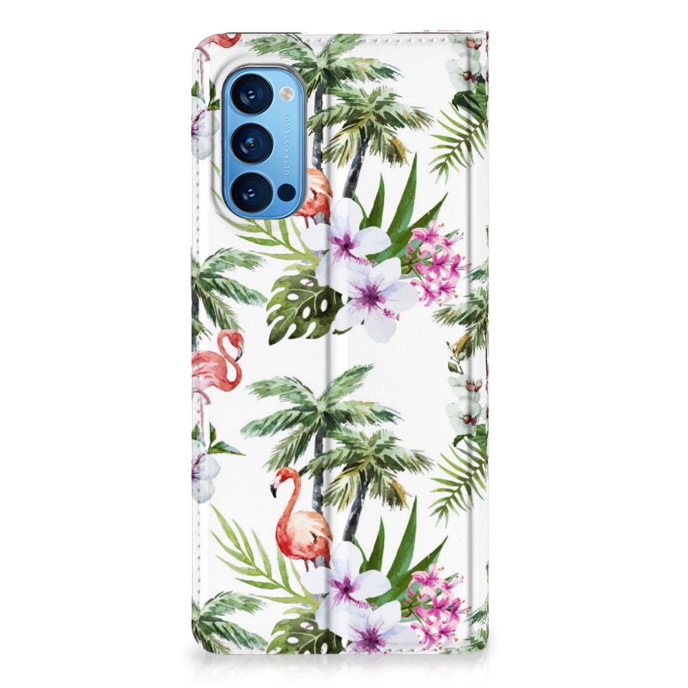 OPPO Reno4 Pro 5G Hoesje maken Flamingo Palms - B2C Telecom
