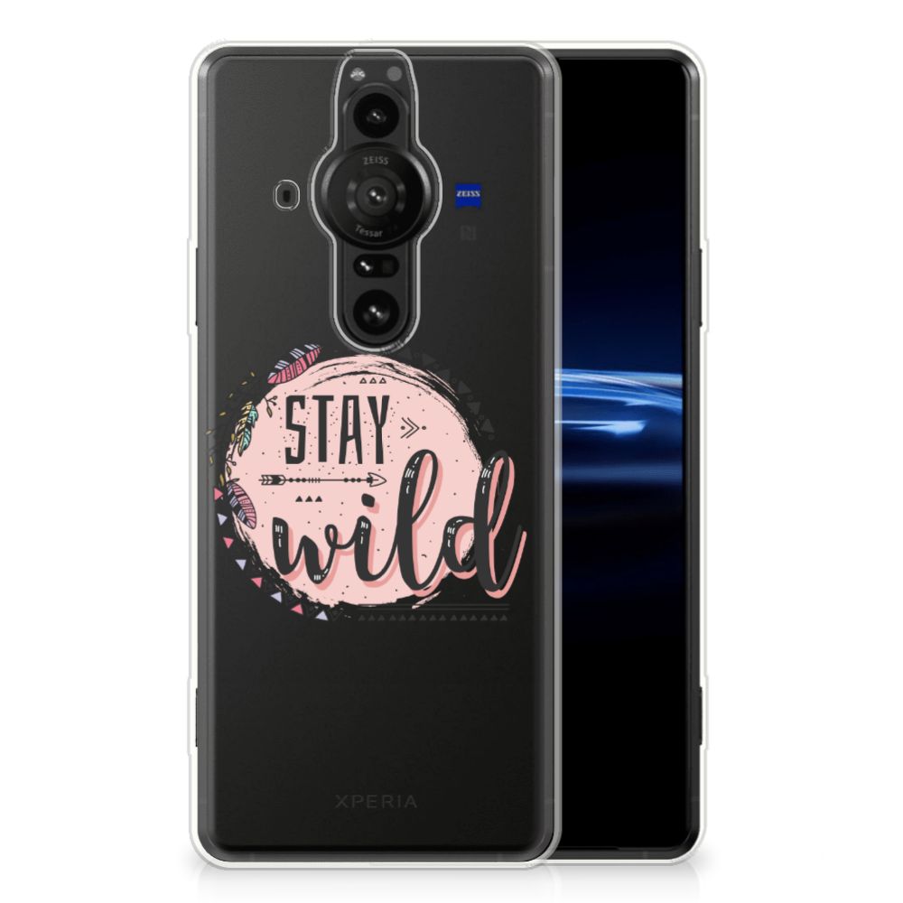 Sony Xperia Pro-I Telefoonhoesje met Naam Boho Stay Wild B2C Telecom