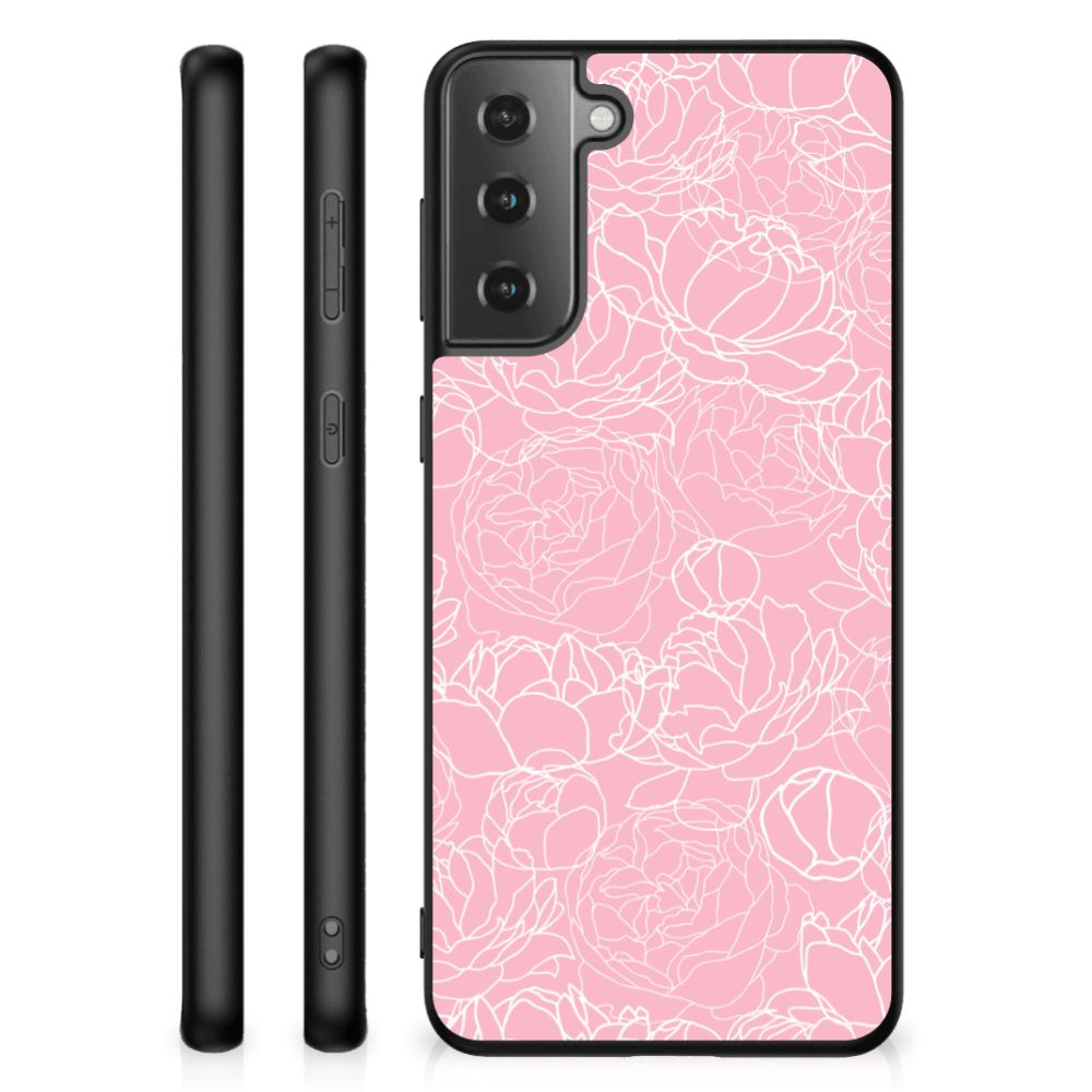 Samsung Galaxy S21 Plus Bloemen Hoesje White Flowers B2C Telecom