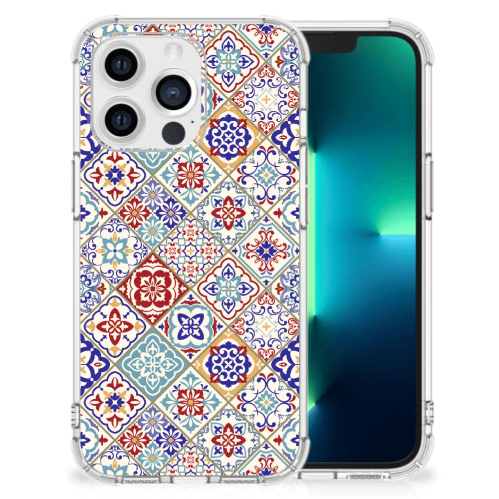 Apple iPhone 13 Pro Anti-Shock Hoesje Tiles Color B2C Telecom