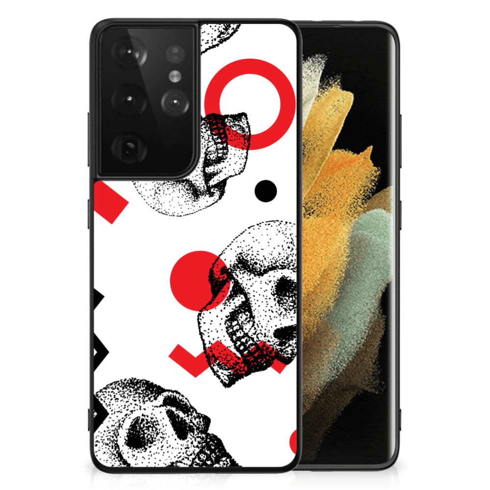 Telefoonhoesje Samsung Galaxy S21 Ultra Skull Red B2C Telecom