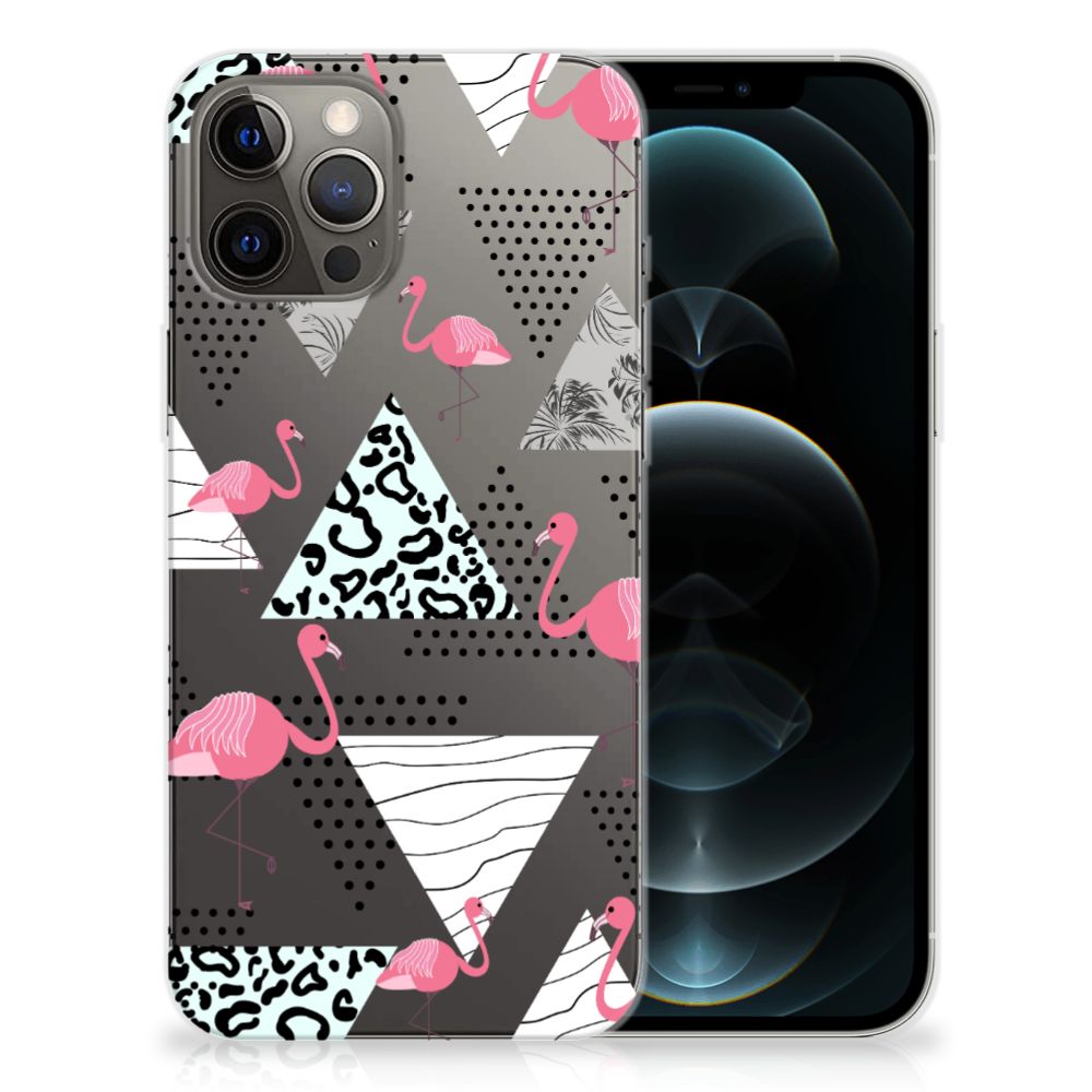 iPhone 12 Pro Max TPU Hoesje Flamingo Triangle B2C Telecom