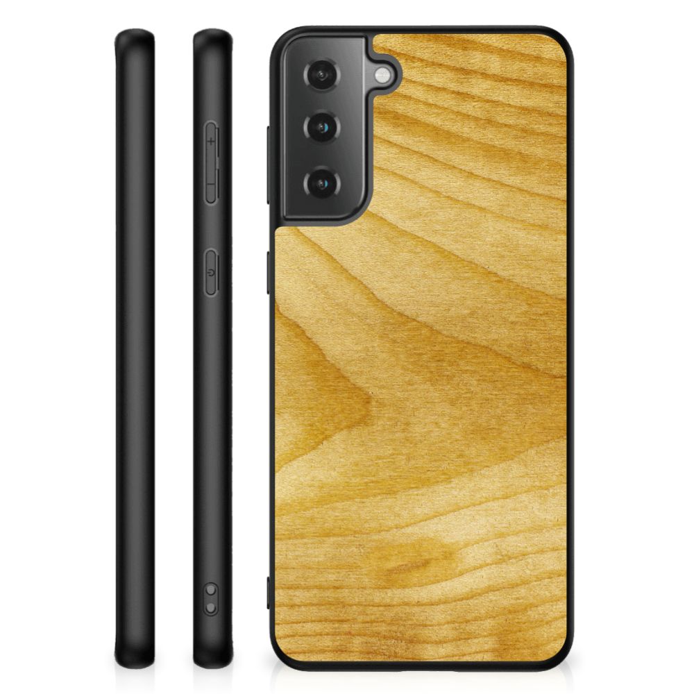 Samsung Galaxy S21 Plus Houten Print Telefoonhoesje Licht Hout B2C Telecom