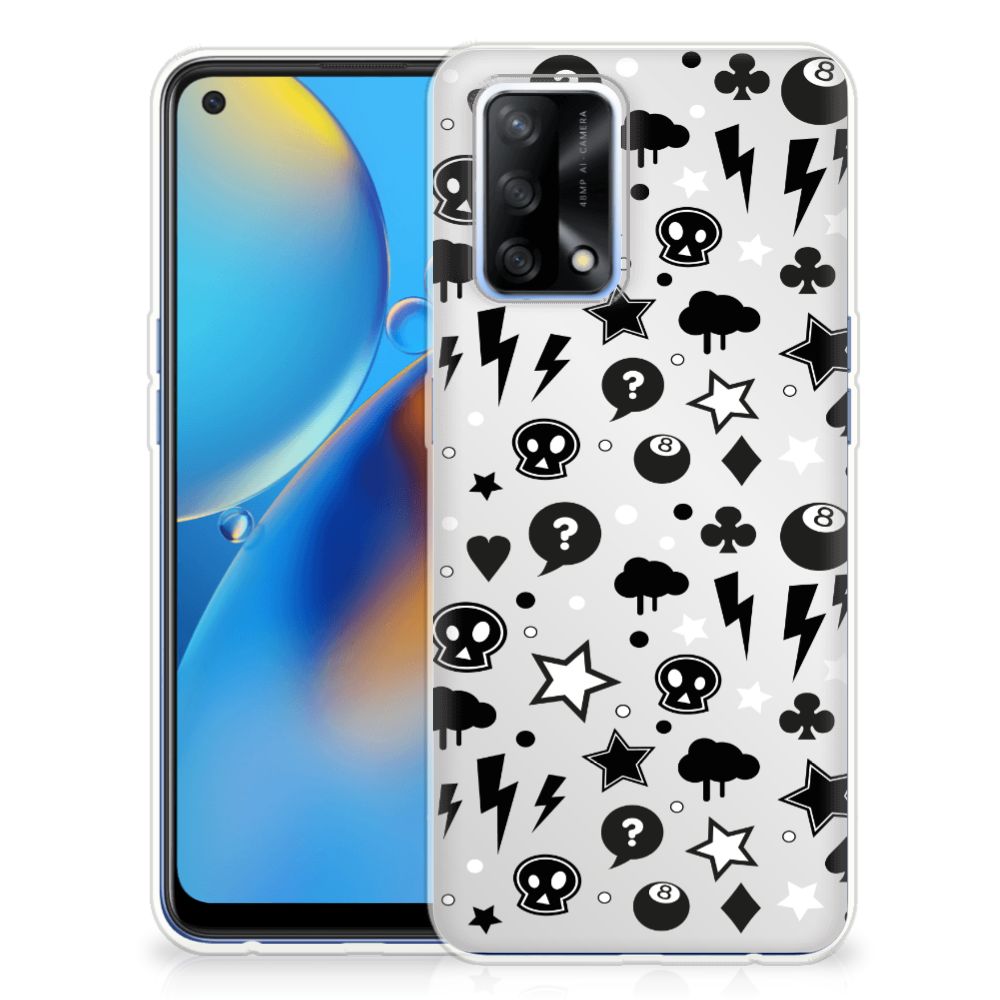 Silicone Back Case OPPO A74 4G Silver Punk B2C Telecom