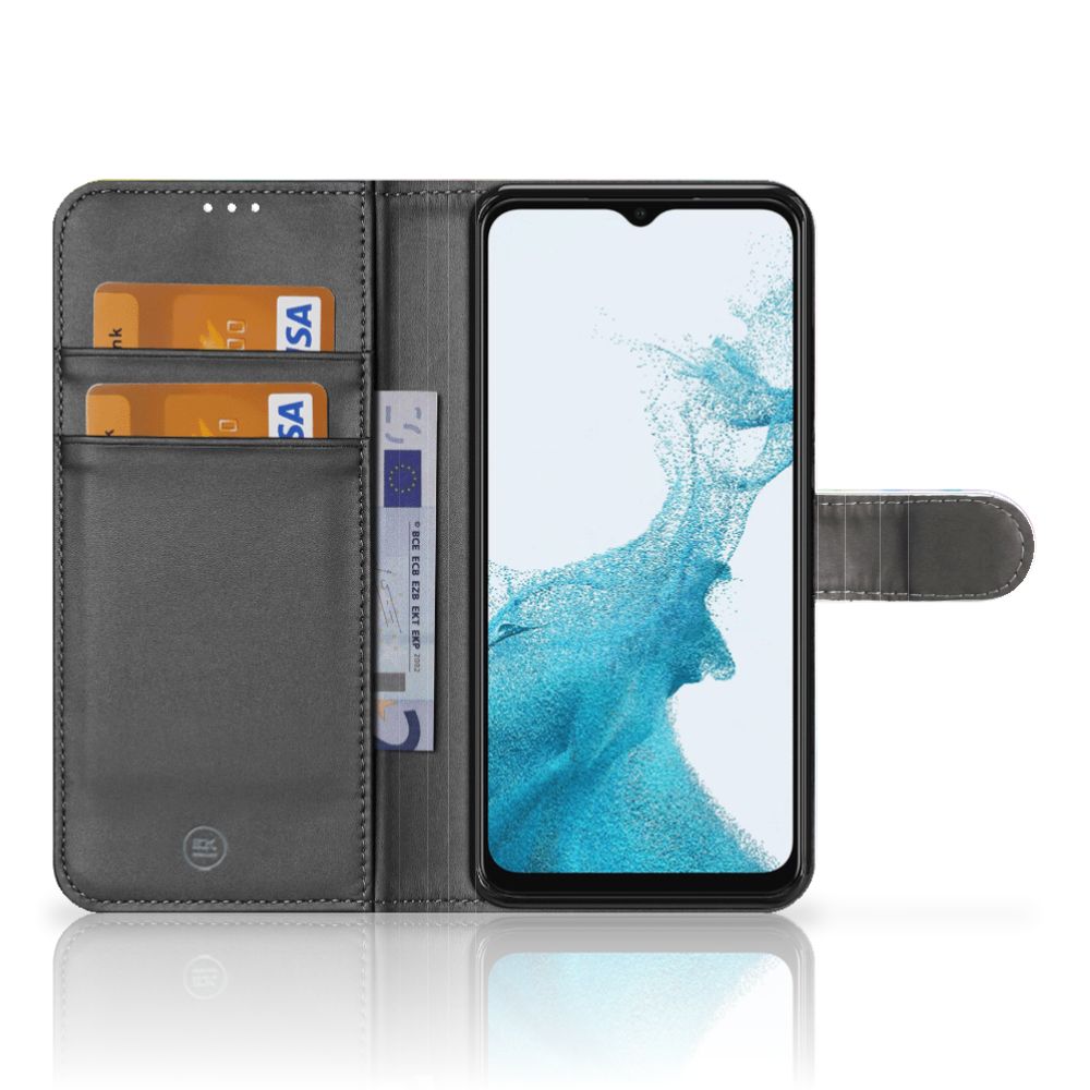 Hoesje Samsung Galaxy A23 Watercolor Light met pasjeshouder en kleurrijke uitstraling