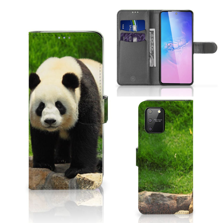 Samsung S10 Lite Telefoonhoesje met Pasjes Panda