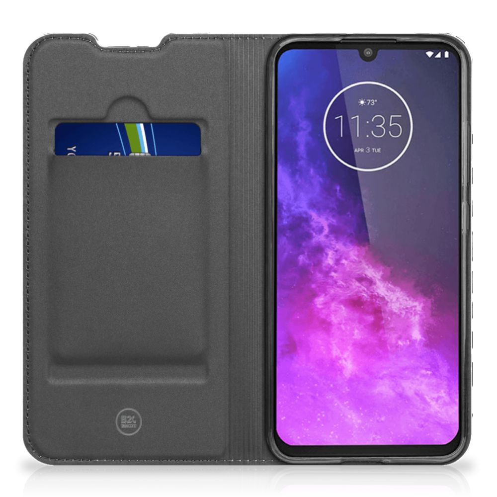 Motorola One Zoom Smart Cover Leaves Grey