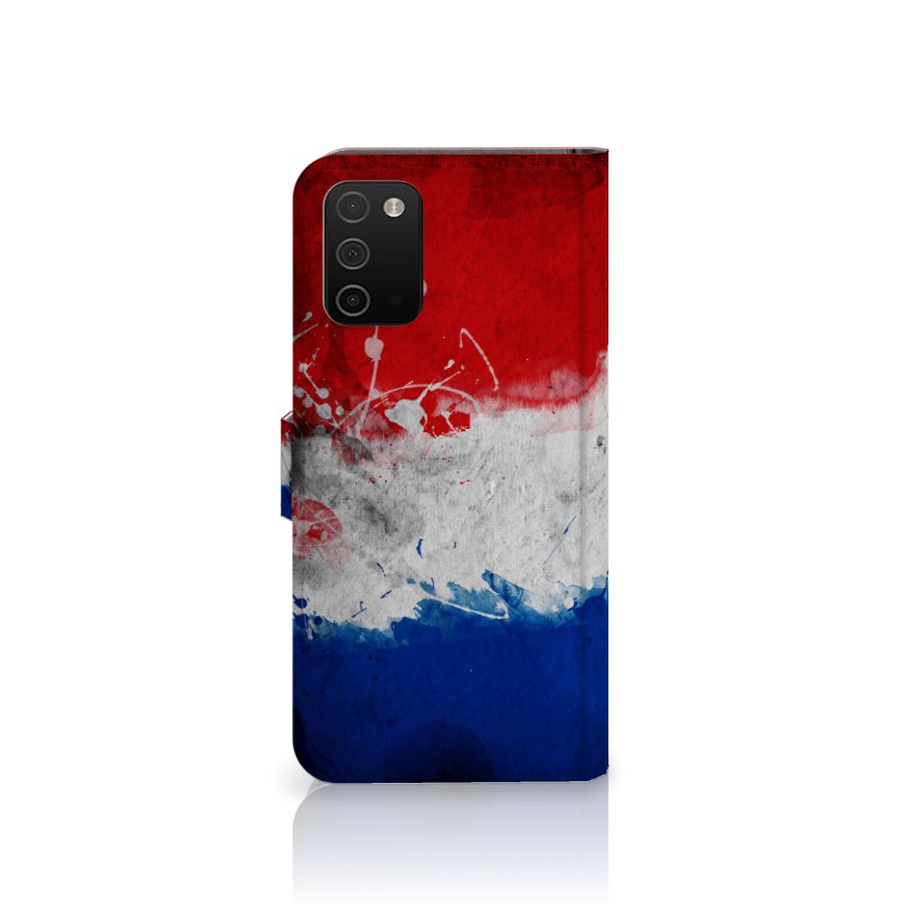 Samsung Galaxy A03s Bookstyle Case Nederland met artistiek design van de Nederlandse vlag