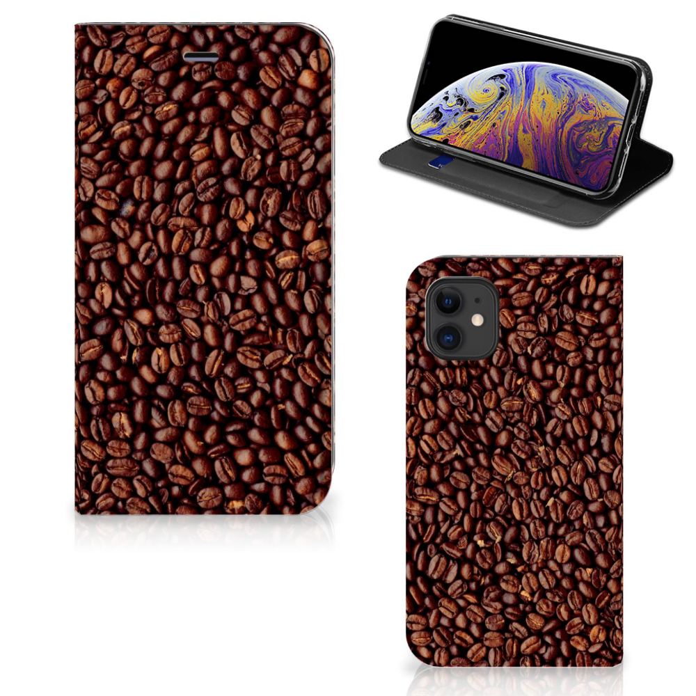 Apple iPhone 11 Flip Style Cover Koffiebonen