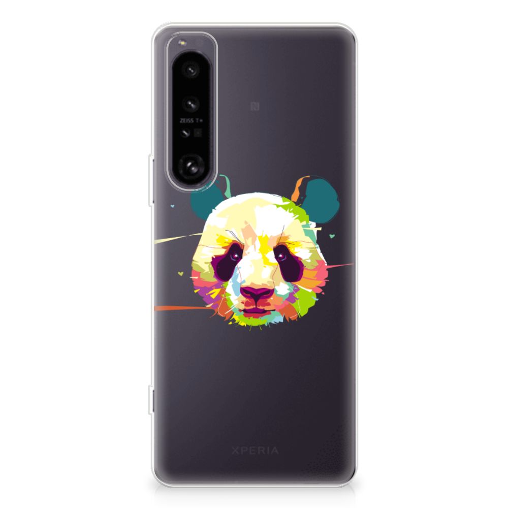 Sony Xperia 1 IV Telefoonhoesje met Naam Panda Color