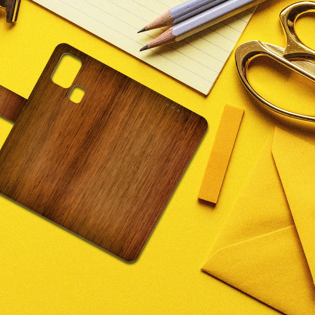 Samsung Galaxy M31 Book Style Case Donker Hout