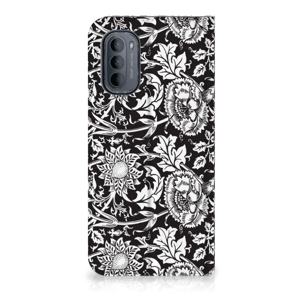 Motorola Moto G31 | G41 Smart Cover Black Flowers - B2C Telecom