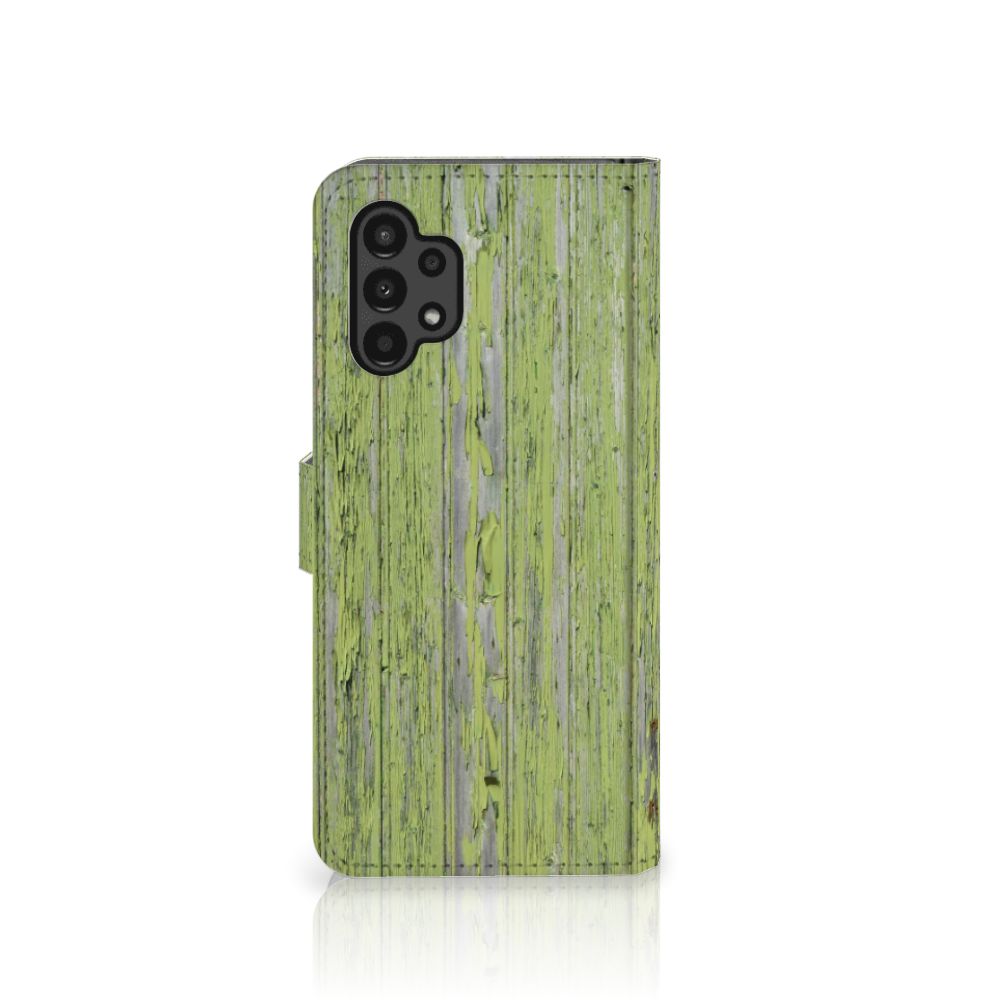 Samsung Galaxy A13 (4G) Book Style Case Green Wood