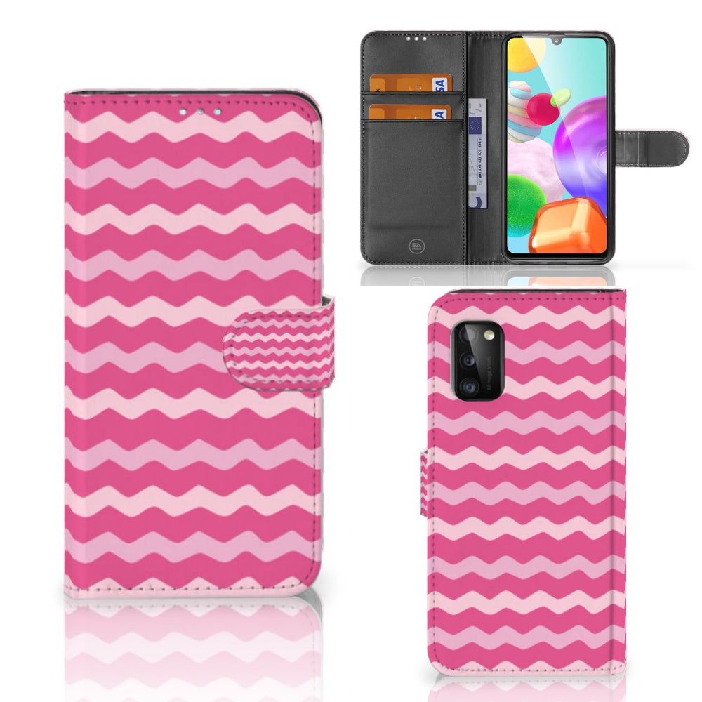 Samsung Galaxy A41 Telefoon Hoesje Waves Pink