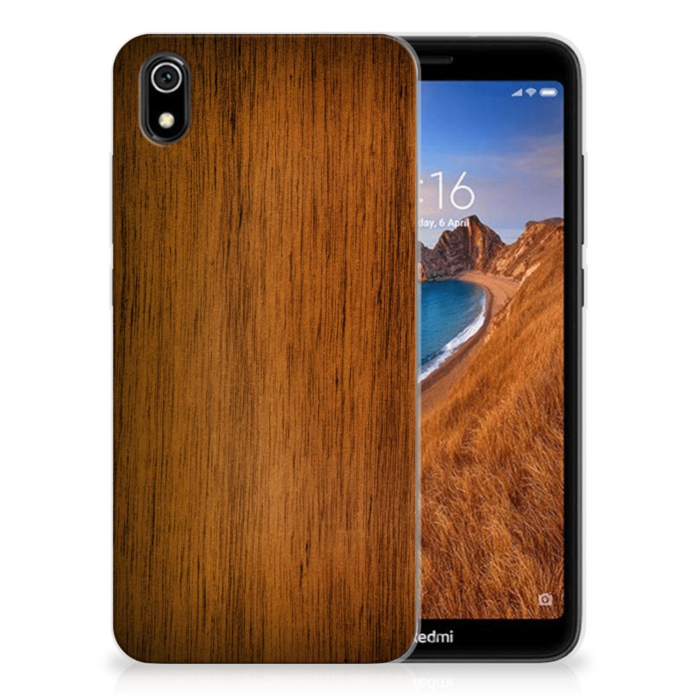 Xiaomi Redmi 7A Bumper Hoesje Donker Hout