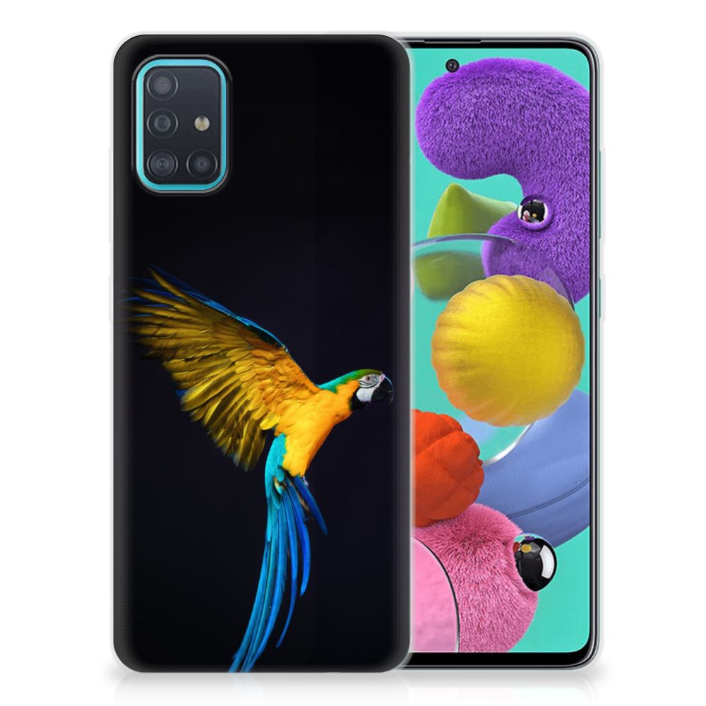 Samsung Galaxy A51 TPU Hoesje Papegaai