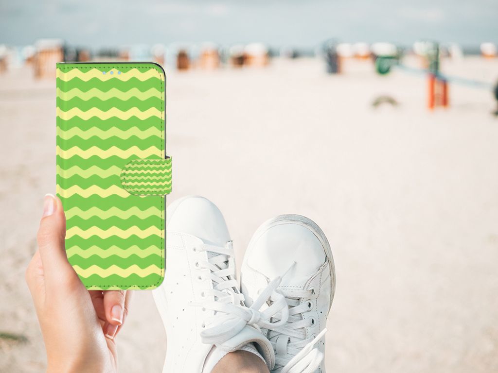 OPPO A74 4G Telefoon Hoesje Waves Green