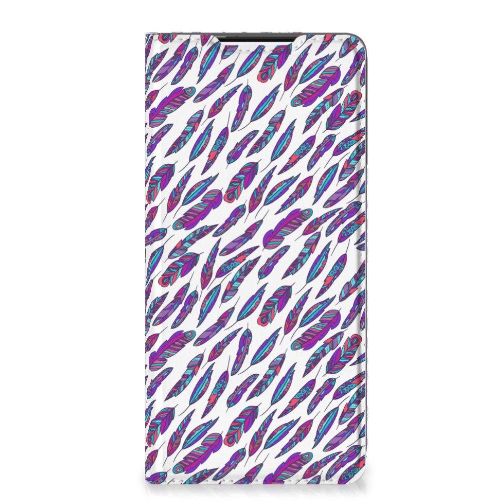 Samsung Galaxy S21 Plus Hoesje met Magneet Feathers Color - B2C Telecom
