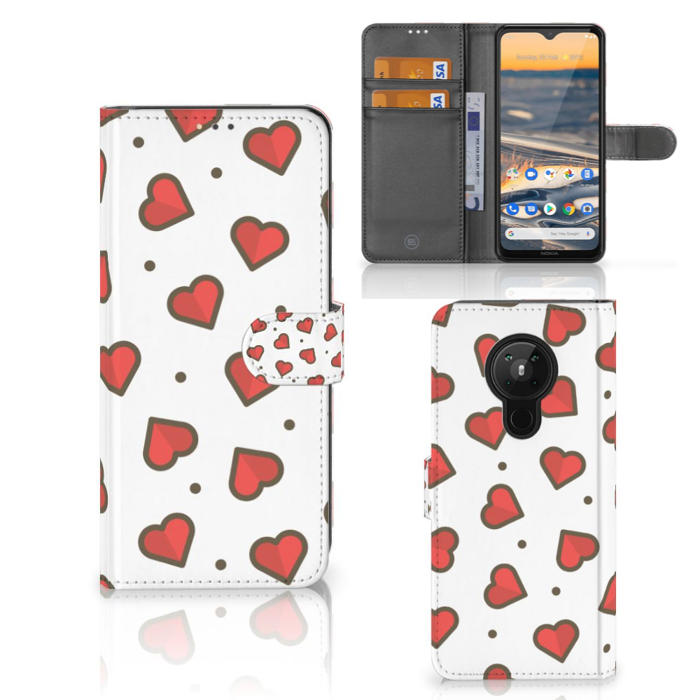 Nokia 5.3 Telefoon Hoesje Hearts