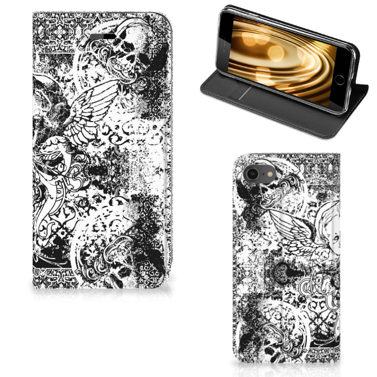 Mobiel BookCase iPhone 7 | 8 | SE (2020) | SE (2022) Skulls Angel
