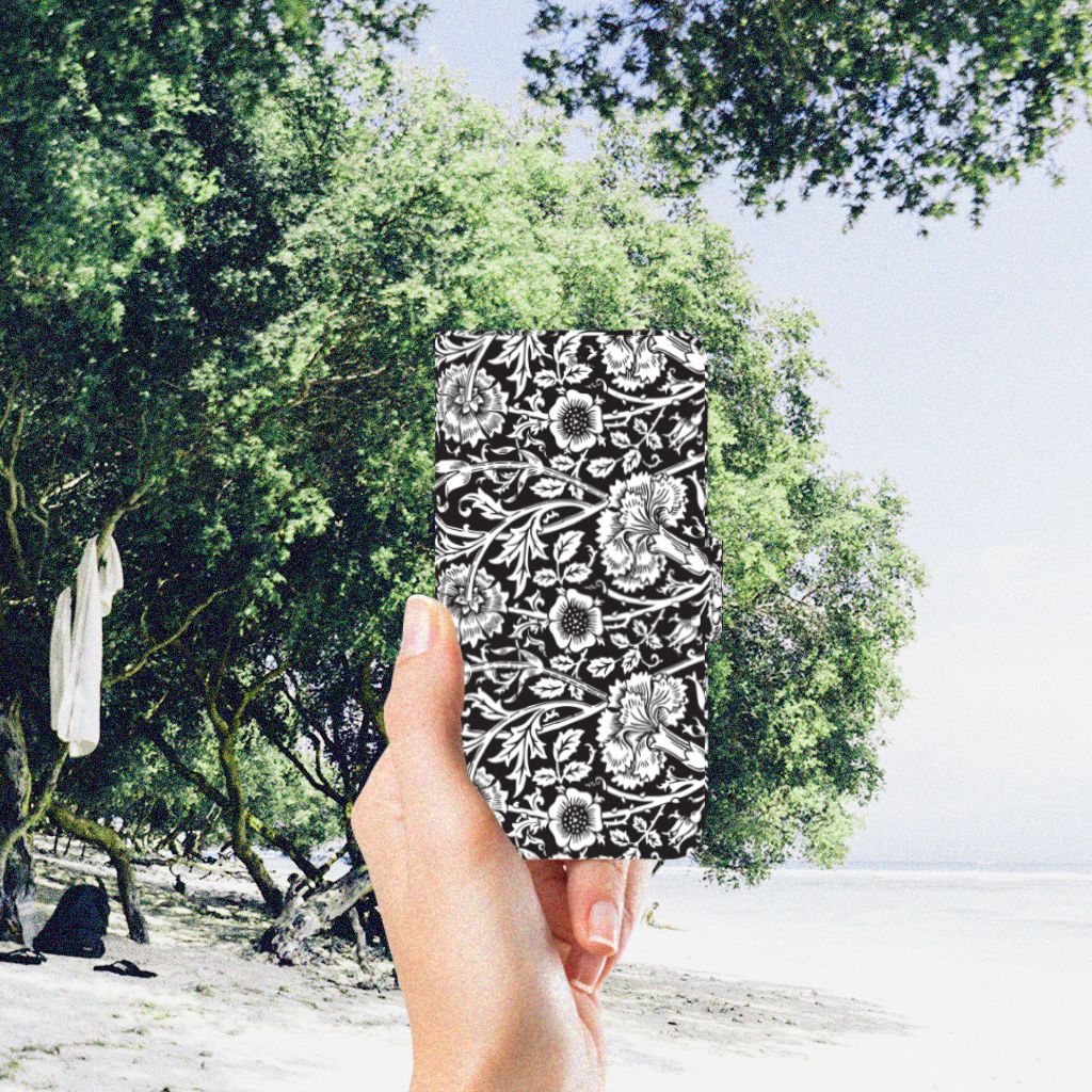 Microsoft Lumia 650 Hoesje Black Flowers
