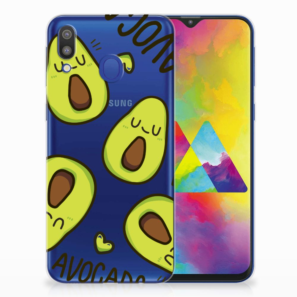 Samsung Galaxy M20 (Power) Telefoonhoesje met Naam Avocado Singing