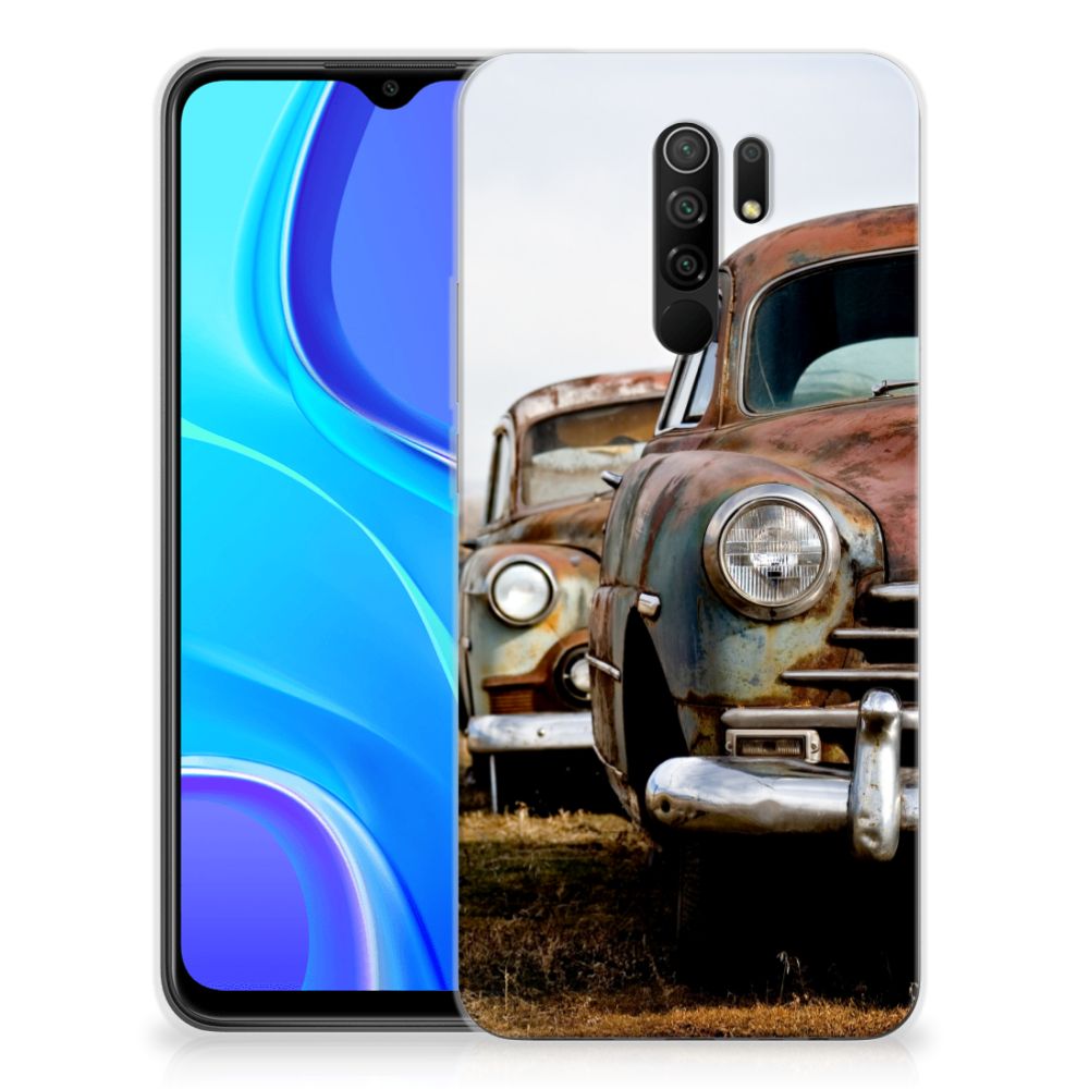 Xiaomi Redmi 9 Siliconen Hoesje met foto Vintage Auto