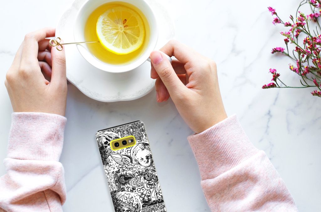 Silicone Back Case Samsung Galaxy S10e Skulls Angel