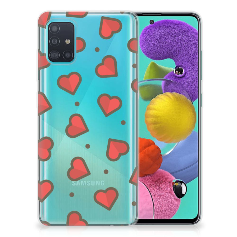 Samsung Galaxy A51 TPU bumper Hearts