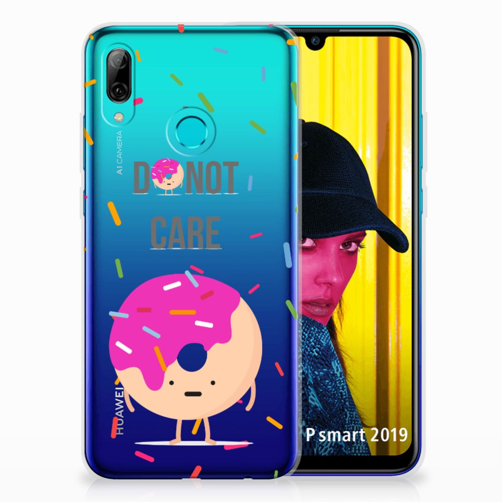 Huawei P Smart 2019 Siliconen Case Donut Roze