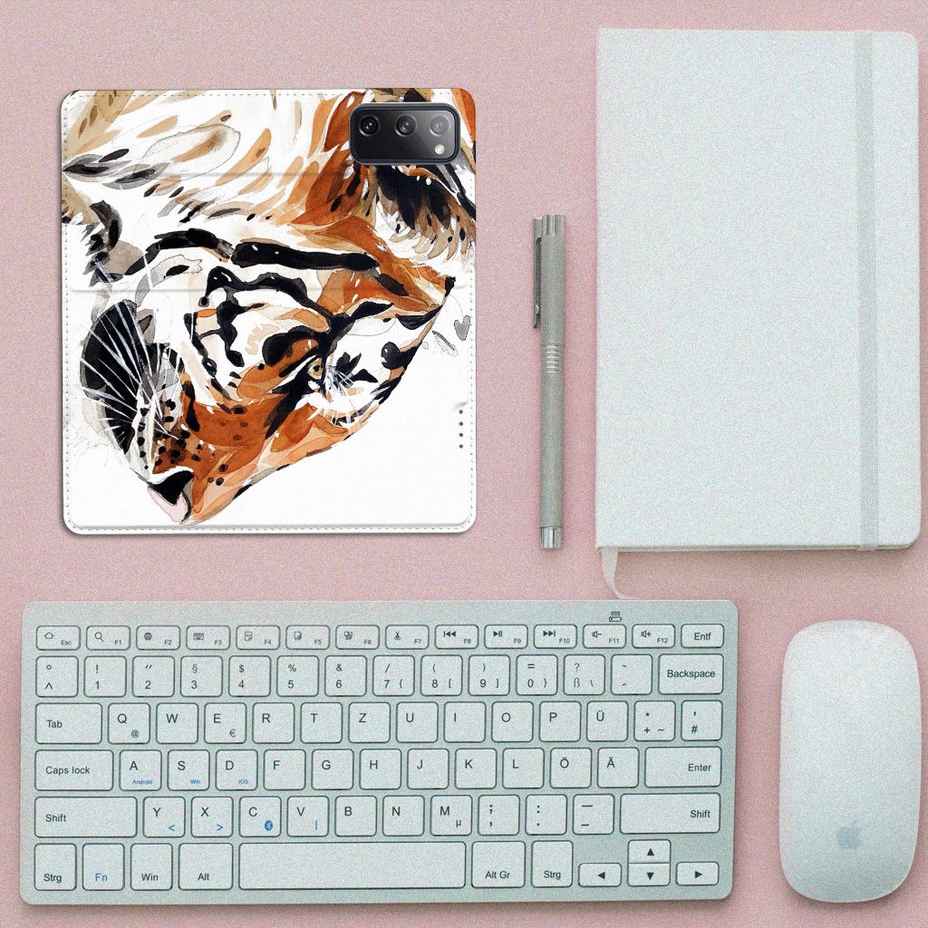 Bookcase Samsung Galaxy S20 FE Watercolor Tiger - B2C Telecom
