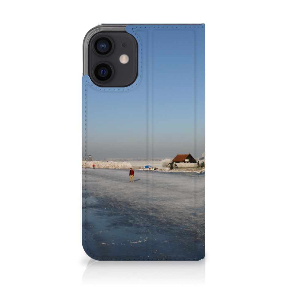 iPhone 12 Mini Book Cover Schaatsers - B2C Telecom