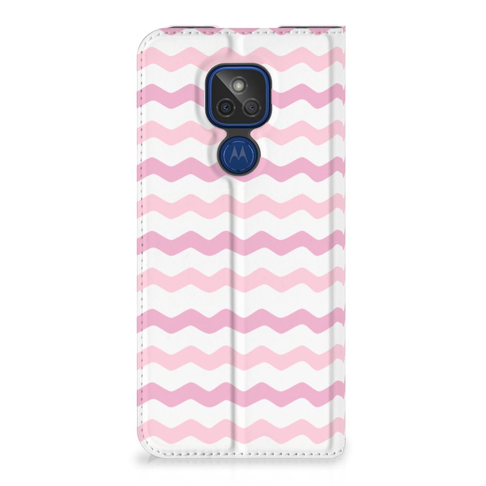 Motorola Moto G9 Play Hoesje met Magneet Waves Roze - B2C Telecom