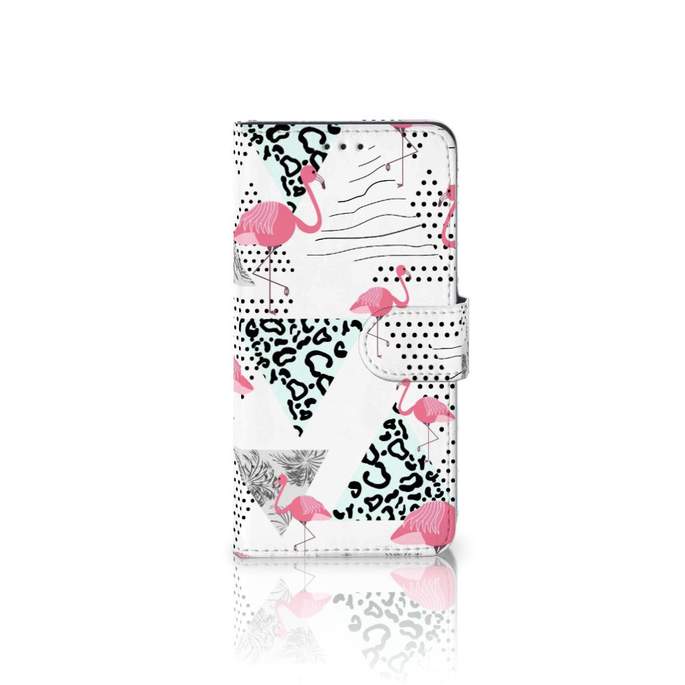 Huawei P10 Lite Telefoonhoesje met Pasjes Flamingo Triangle