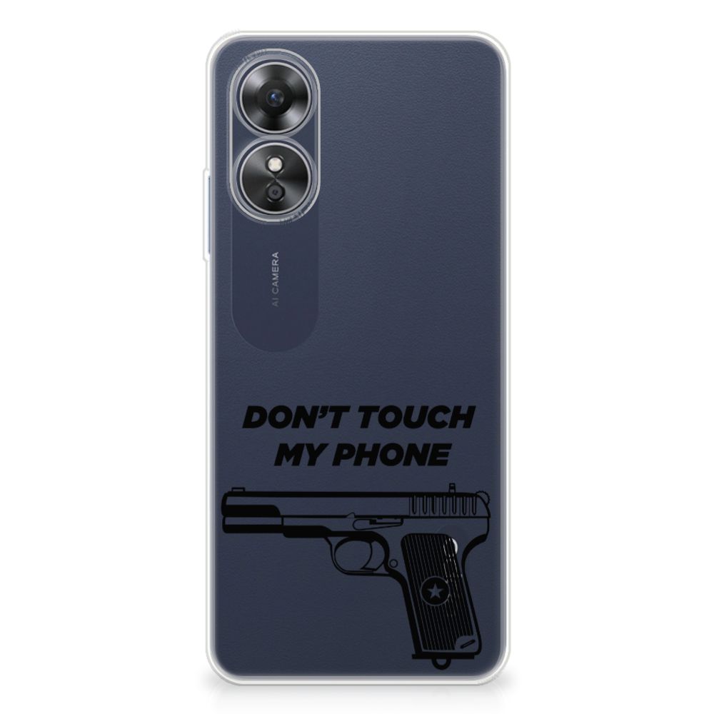 OPPO A17 Silicone-hoesje Pistol DTMP
