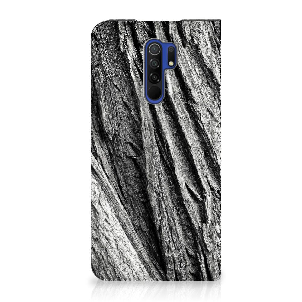 Book Wallet Case Xiaomi Redmi 9 Boomschors Grijs - B2C Telecom