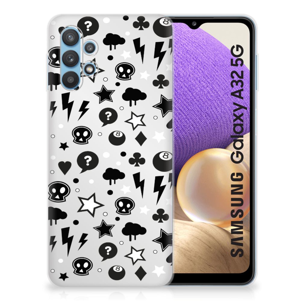 Silicone Back Case Samsung Galaxy A32 5G Silver Punk B2C Telecom