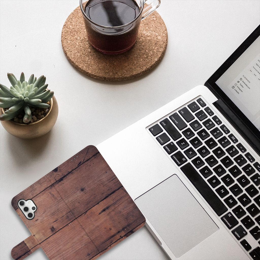 Samsung Galaxy A32 5G Book Style Case Old Wood