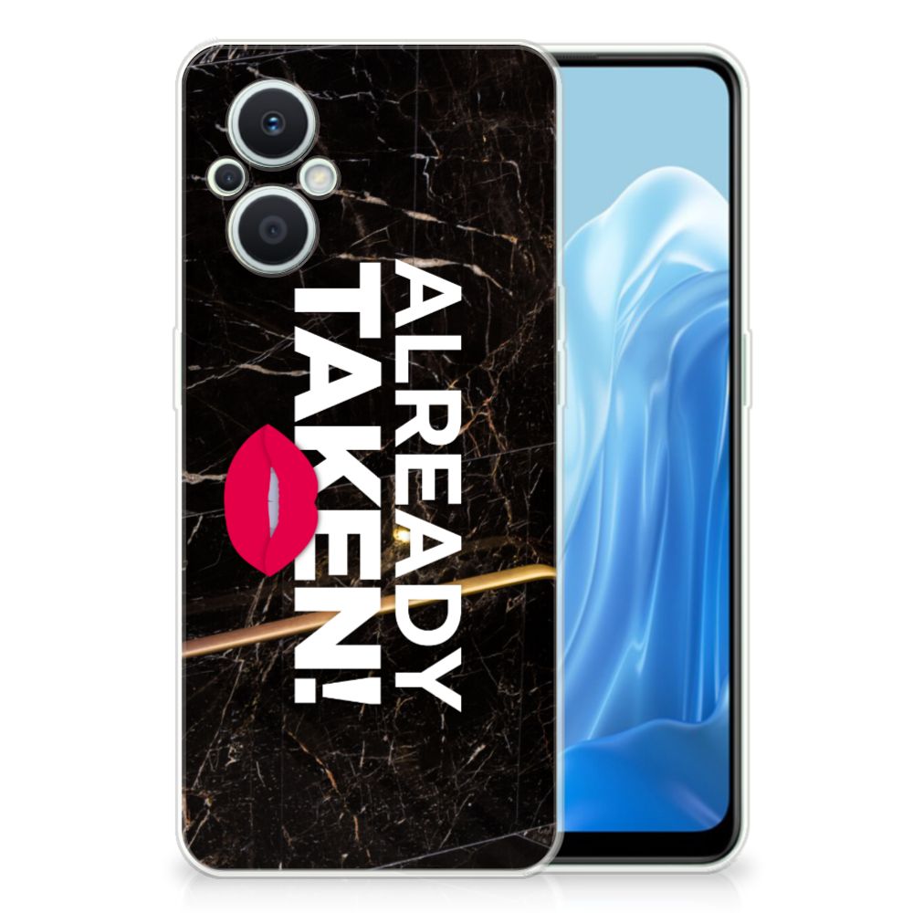 OPPO Reno8 Lite Siliconen hoesje met naam Already Taken Black