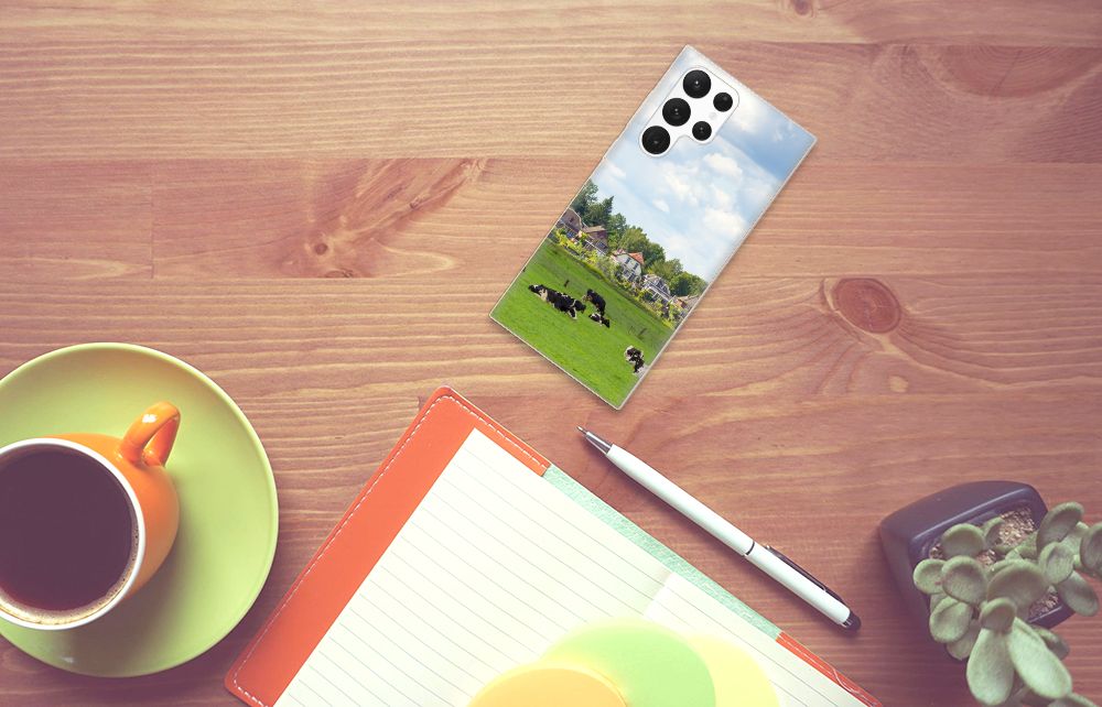 Samsung Galaxy S22 Ultra TPU Hoesje Koeien B2C Telecom