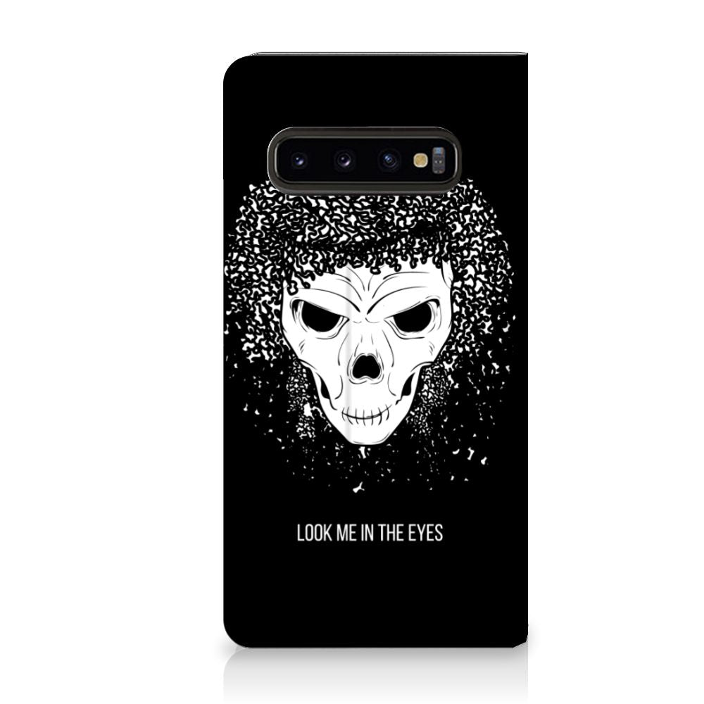 Mobiel BookCase Samsung Galaxy S10 Skull Hair