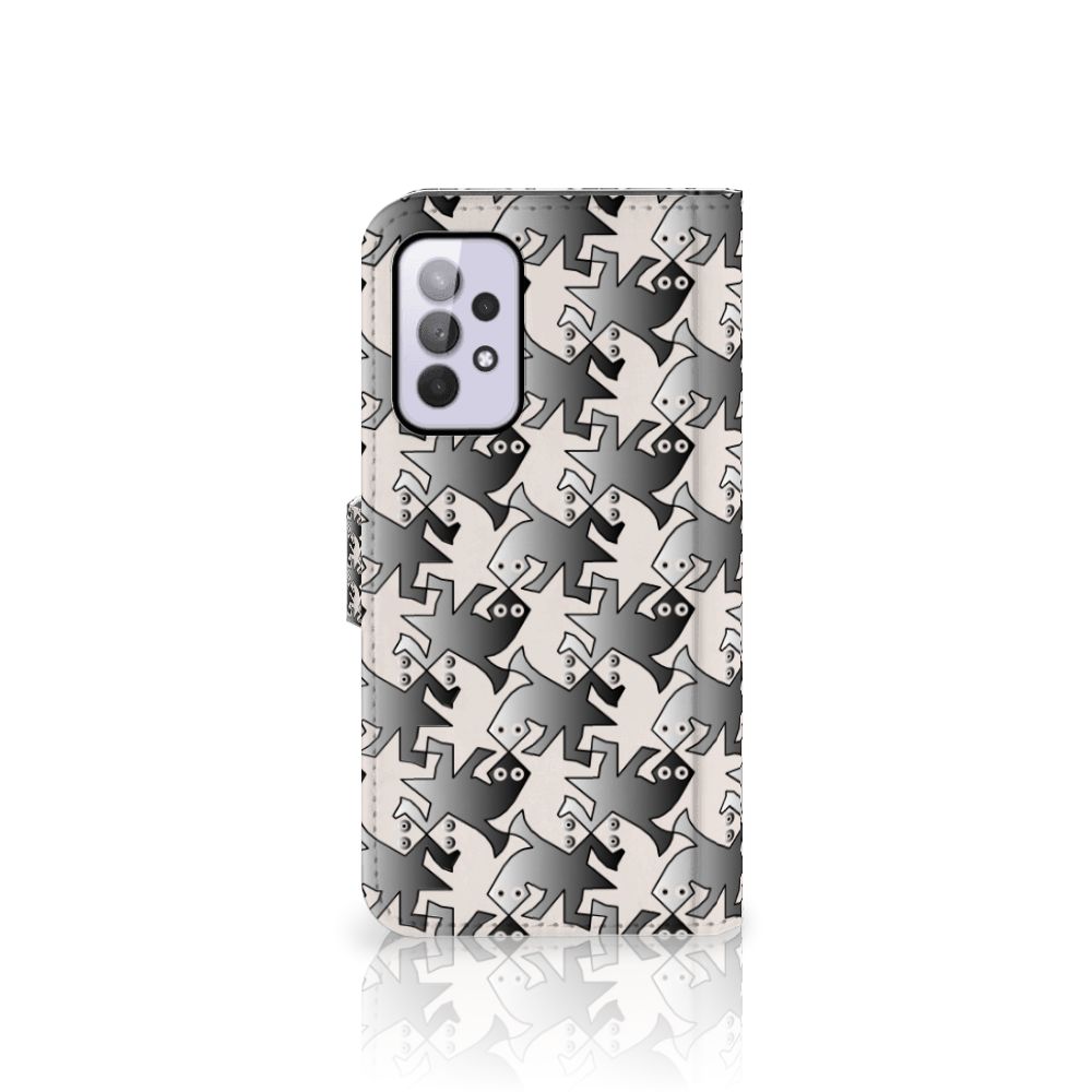 Samsung Galaxy A33 5G Telefoonhoesje met Pasjes Salamander Grey