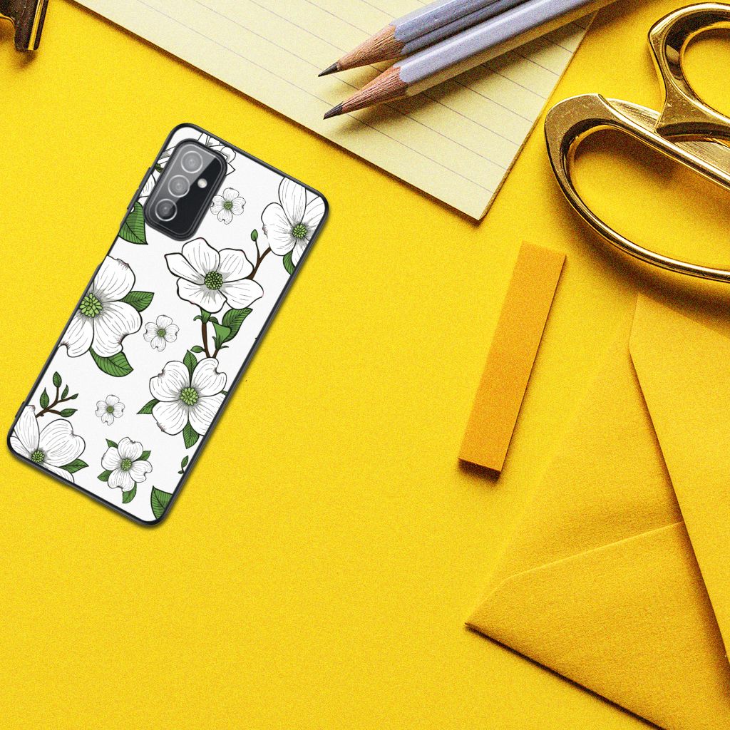 Samsung Galaxy M52 Bloemen Hoesje Dogwood Flowers B2C Telecom