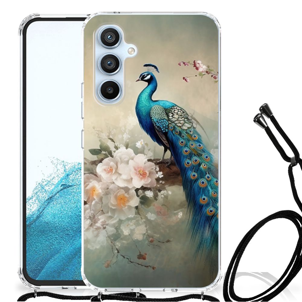 Case Anti-shock voor Samsung Galaxy A54 5G Vintage Pauwen