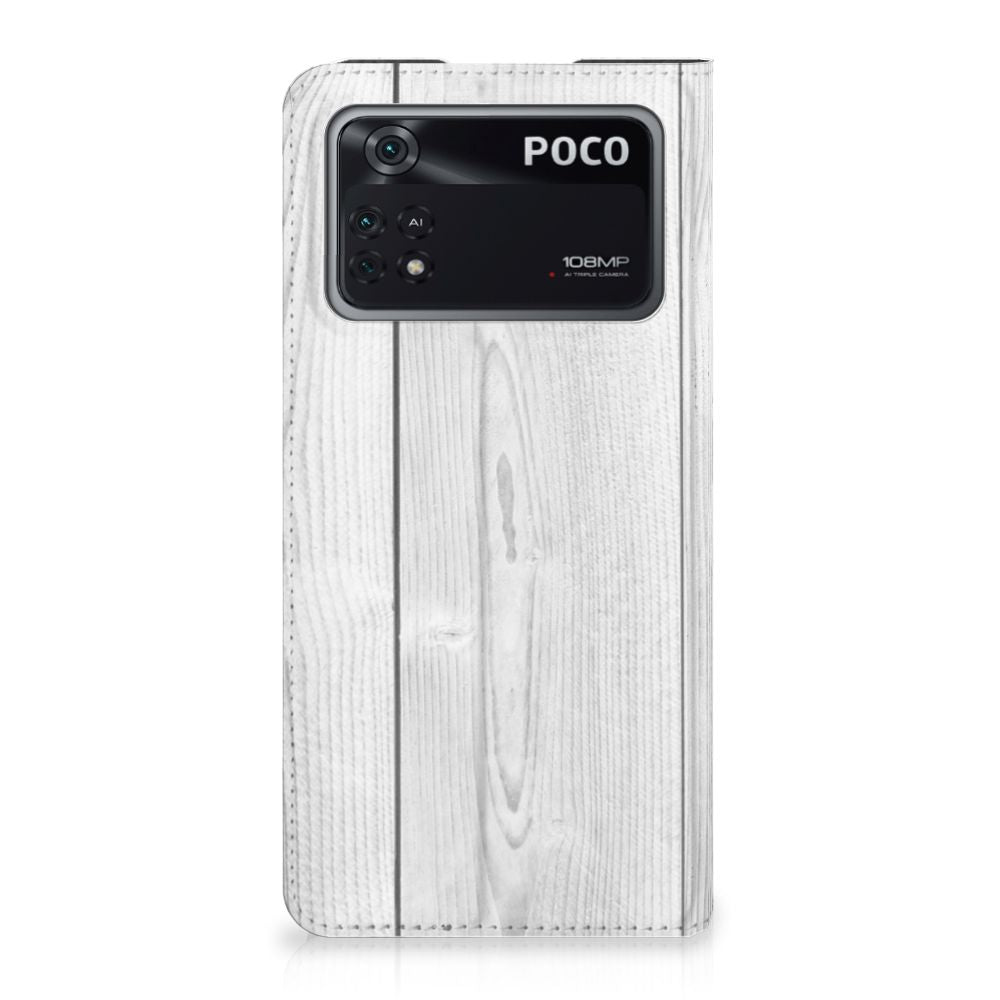 Poco X4 Pro 5G Book Wallet Case White Wood - B2C Telecom